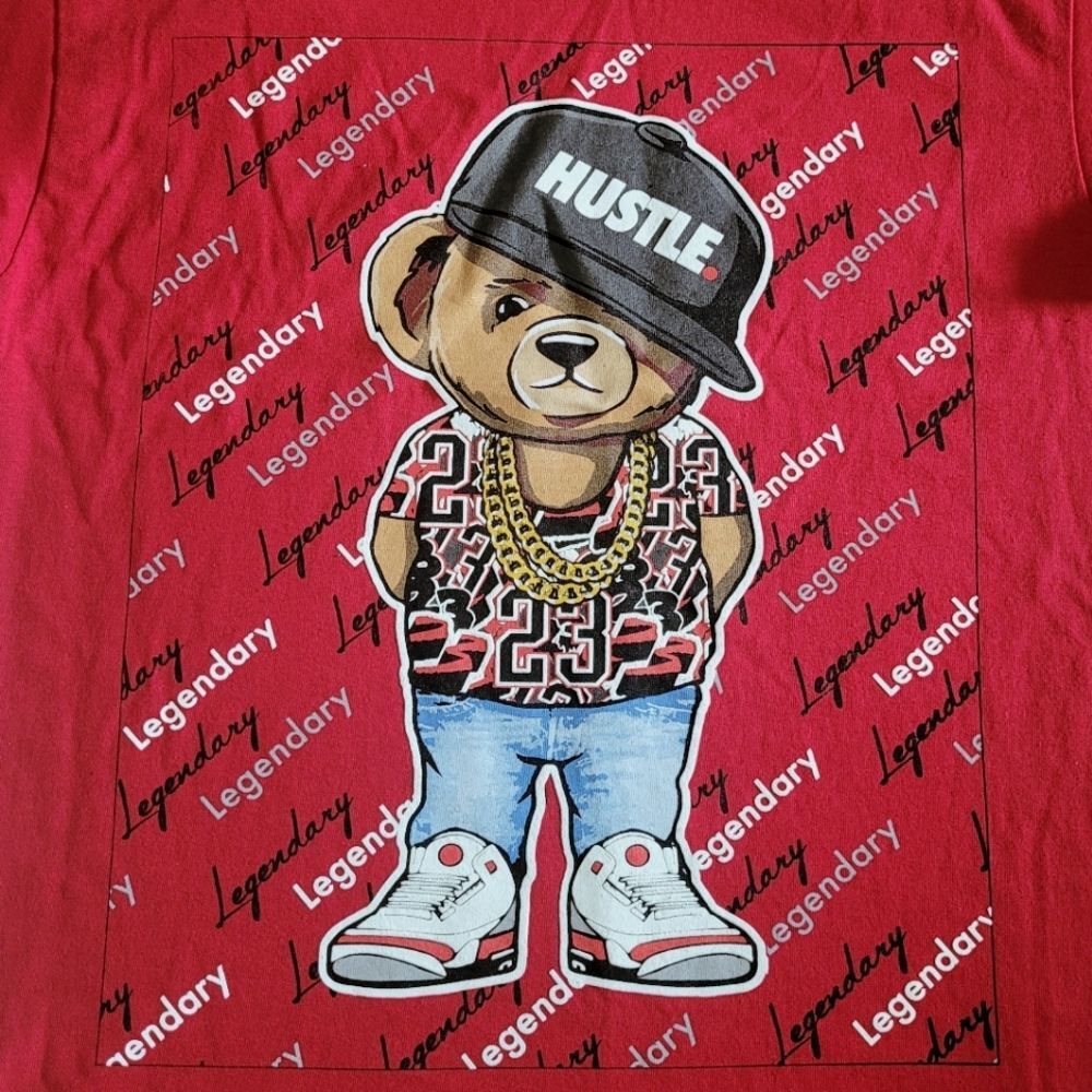 VIBES😎 Legendary Hustle Teddy Bear🧸 Graphic Tee👕 - NWOT - Picture 10 of 10